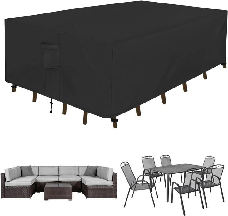 Patio Furniture Cover Waterproof Outdoor Dining Table and Chair Cover Anti-UV Outside Sectional Sofa Set Covers