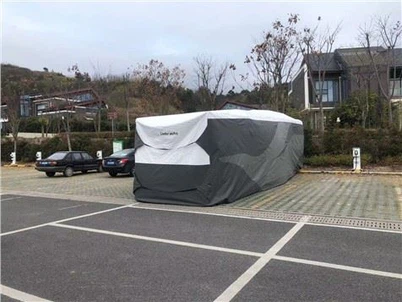 Dupont Tyvek Fabric RV Cover Flying Dove Design